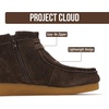 image:imageProject Cloud Kids 100 Genuine Leather Non Slip Boots Kids Wallyboot  Boys amp Girls Shoes Memory Foam Insole Gum Rubber Sole Comfortable Fall Footwear Outdoor School Casual Everyday Easy WearDark Choco Brown Suede