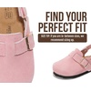 image:imageProject Cloud Kids 100 Genuine Leather Non Slip Clogs with Cork Footbed  Memory Foam Insole Arch Support Sandals for Boys amp Girls Slippers Comfortable Casual Everyday Indoor Outdoor Home FootwearPink With Back Strap