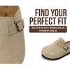 image:imageProject Cloud Kids 100 Genuine Leather Non Slip Clogs with Cork Footbed  Memory Foam Insole Arch Support Sandals for Boys amp Girls Slippers Comfortable Casual Everyday Indoor Outdoor Home FootwearTaupe Suede