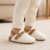 image:imageProject Cloud Kids 100 Genuine Leather Non Slip Clogs with Cork Footbed  Memory Foam Insole Arch Support Sandals for Boys amp Girls Slippers Comfortable Casual Everyday Indoor Outdoor Home FootwearWhite Fur Lined
