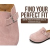 image:imageProject Cloud Kids 100 Genuine Leather Non Slip Clogs with Cork Footbed  Memory Foam Insole Arch Support Sandals for Boys amp Girls Slippers Comfortable Casual Everyday Indoor Outdoor Home FootwearLilac Suede