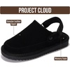 image:imageProject Cloud Kids Genuine Leather Clogs with Back Strap Little Goldstar  Memory Foam Insole Lightweight Easy On Sandals for Boys amp Girls Adjustable Fit Non Slip Outsole Comfortable Casual EverydayBlack Suede