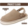 image:imageProject Cloud Kids Genuine Leather Clogs with Back Strap Little Goldstar  Memory Foam Insole Lightweight Easy On Sandals for Boys amp Girls Adjustable Fit Non Slip Outsole Comfortable Casual EverydaySand Suede