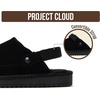 image:imageProject Cloud Kids Genuine Leather Clogs with Back Strap Little Goldstar  Memory Foam Insole Lightweight Easy On Sandals for Boys amp Girls Adjustable Fit Non Slip Outsole Comfortable Casual EverydayBlack Suede