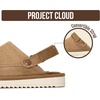image:imageProject Cloud Kids Genuine Leather Clogs with Back Strap Little Goldstar  Memory Foam Insole Lightweight Easy On Sandals for Boys amp Girls Adjustable Fit Non Slip Outsole Comfortable Casual EverydayWheat Suede