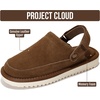 image:imageProject Cloud Kids Genuine Leather Clogs with Back Strap Little Goldstar  Memory Foam Insole Lightweight Easy On Sandals for Boys amp Girls Adjustable Fit Non Slip Outsole Comfortable Casual EverydayMocha Suede