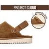 image:imageProject Cloud Kids Genuine Leather Clogs with Back Strap Little Goldstar  Memory Foam Insole Lightweight Easy On Sandals for Boys amp Girls Adjustable Fit Non Slip Outsole Comfortable Casual EverydayChestnut Suede