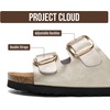 image:imageProject Cloud Kids Sandals 100 Genuine Leather Slides for Boys amp Girls  Natural Cork Footbed Non Slip Lightweight Water Resistant Sandals  Beach Footwear Sandals for Kids  Comfortable Kids SlidesLittle Santorini  Rosegold Leather