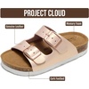 image:imageProject Cloud Kids Sandals 100 Genuine Leather Slides for Boys amp Girls  Natural Cork Footbed Non Slip Lightweight Water Resistant Sandals  Beach Footwear Sandals for Kids  Comfortable Kids SlidesLittle Venita  Rosegold Leather