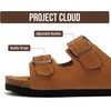 image:imageProject Cloud Kids Sandals 100 Genuine Leather Slides for Boys amp Girls  Natural Cork Footbed Non Slip Lightweight Water Resistant Sandals  Beach Footwear Sandals for Kids  Comfortable Kids SlidesLittle Venita  Chestnut Suede