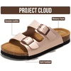 image:imageProject Cloud Kids Sandals 100 Genuine Leather Slides for Boys amp Girls  Natural Cork Footbed Non Slip Lightweight Water Resistant Sandals  Beach Footwear Sandals for Kids  Comfortable Kids SlidesPink