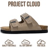 image:imageProject Cloud Kids Sandals 100 Genuine Leather Slides for Boys amp Girls  Natural Cork Footbed Non Slip Lightweight Water Resistant Sandals  Beach Footwear Sandals for Kids  Comfortable Kids SlidesLittle Venita Studded  Taupe Suede