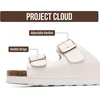 image:imageProject Cloud Kids Sandals 100 Genuine Leather Slides for Boys amp Girls  Natural Cork Footbed Non Slip Lightweight Water Resistant Sandals  Beach Footwear Sandals for Kids  Comfortable Kids SlidesPearl White Leather