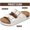image:imageProject Cloud Kids Sandals 100 Genuine Leather Slides for Boys amp Girls  Natural Cork Footbed Non Slip Lightweight Water Resistant Sandals  Beach Footwear Sandals for Kids  Comfortable Kids SlidesPearl White Leather