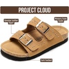 image:imageProject Cloud Kids Sandals 100 Genuine Leather Slides for Boys amp Girls  Natural Cork Footbed Non Slip Lightweight Water Resistant Sandals  Beach Footwear Sandals for Kids  Comfortable Kids SlidesLittle Venita Studded  Chestnut Suede