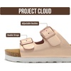 image:imageProject Cloud Kids Sandals 100 Genuine Leather Slides for Boys amp Girls  Natural Cork Footbed Non Slip Lightweight Water Resistant Sandals  Beach Footwear Sandals for Kids  Comfortable Kids SlidesLittle Venita  Rosegold Leather