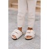 image:imageProject Cloud Kids Sandals 100 Genuine Leather Slides for Boys amp Girls  Natural Cork Footbed Non Slip Lightweight Water Resistant Sandals  Beach Footwear Sandals for Kids  Comfortable Kids SlidesOff White Fur
