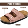 image:imageProject Cloud Kids Sandals 100 Genuine Leather Slides for Boys amp Girls  Natural Cork Footbed Non Slip Lightweight Water Resistant Sandals  Beach Footwear Sandals for Kids  Comfortable Kids SlidesPink Clay