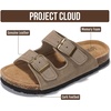 image:imageProject Cloud Kids Sandals 100 Genuine Leather Slides for Boys amp Girls  Natural Cork Footbed Non Slip Lightweight Water Resistant Sandals  Beach Footwear Sandals for Kids  Comfortable Kids SlidesLittle Venita  Taupe Suede