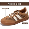 image:imageProject Cloud Leather Kids Sneakers Shoes for Girls amp Boys Little Verdy  Memory Foam Insole Lightweight Non Slip Outsole Easy On Design Comfortable Youth Footwear Casual Everyday Travel All Day WearBrown