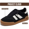 image:imageProject Cloud Leather Kids Sneakers Shoes for Girls amp Boys Little Verdy  Memory Foam Insole Lightweight Non Slip Outsole Easy On Design Comfortable Youth Footwear Casual Everyday Travel All Day WearBlack