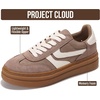 image:imageProject Cloud Lightweight Platform Sneakers for Women Footwear Volley  Memory Foam Insole for Comfortability NonSlip Casual Platform Shoes for Women Sneakers Lightweight Laceup ShoesTaupe Multi