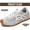 image:imageProject Cloud Lightweight Sneakers for Women with Memory Foam Insole Lowy  Trendy Leather Womens Shoes Non Slip Outsole Comfortable Fashion Footwear Casual Everyday Work Travel Weekend Outfits All DayLight Blue