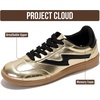 image:imageProject Cloud NonSlip Fashion Sneakers for Women LaceUp Shoes Irita  Memory Foam Insole Trendy Womens Footwear  Comfortable Casual Womens Sneakers  Stylish Shoes Women Breathable FootwearBlack Gold