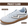 image:imageProject Cloud NonSlip Fashion Sneakers for Women LaceUp Shoes Irita  Memory Foam Insole Trendy Womens Footwear  Comfortable Casual Womens Sneakers  Stylish Shoes Women Breathable FootwearLight Blue Microsuede