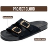 image:imageProject Cloud NonSlip Summer Slides for Women amp Lightweight Womens Sandals  Plush Soft Insole Lightweight Flat Sandals  NonSlip Outsole Soft amp Plush Insole Casual Footwear  Summer Slides for WomenBlack Suede