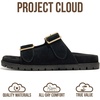 image:imageProject Cloud NonSlip Summer Slides for Women amp Lightweight Womens Sandals  Plush Soft Insole Lightweight Flat Sandals  NonSlip Outsole Soft amp Plush Insole Casual Footwear  Summer Slides for WomenLanura Black Suede