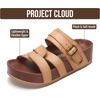 image:imageProject Cloud Platform Sandals for Women Strappy Wedges Plush Insole 2026  Comfortable and Lightweight Fashion Wedge Sandals for Women  NonSlip Sole with Adjustable Strap for Every OccasionsDune