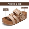 image:imageProject Cloud Platform Sandals for Women Strappy Wedges Plush Insole 2026  Comfortable and Lightweight Fashion Wedge Sandals for Women  NonSlip Sole with Adjustable Strap for Every OccasionsCashew