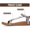image:imageProject Cloud Sandals for Women Strappy Adjustable Slides 2026 Brandy  Adjustable Straps Plush Insole Lightweight NonSlip Sole Womens Slides for Everyday Wear AllDay ComfortPewter