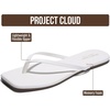 image:imageProject Cloud Square Toe Flip Flops For Women  Sandals WomenDEDICATION  Womens Flip Flop with Memory Foam Insole Beach Essentials Womens Sandals  Thong Sandals Women Footwear  Square Toe SandalsWhite