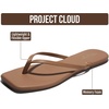 image:imageProject Cloud Square Toe Flip Flops For Women  Sandals WomenDEDICATION  Womens Flip Flop with Memory Foam Insole Beach Essentials Womens Sandals  Thong Sandals Women Footwear  Square Toe SandalsTaupe