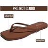 image:imageProject Cloud Square Toe Flip Flops For Women  Sandals WomenDEDICATION  Womens Flip Flop with Memory Foam Insole Beach Essentials Womens Sandals  Thong Sandals Women Footwear  Square Toe SandalsChocolate