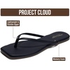 image:imageProject Cloud Square Toe Flip Flops For Women  Sandals WomenDEDICATION  Womens Flip Flop with Memory Foam Insole Beach Essentials Womens Sandals  Thong Sandals Women Footwear  Square Toe SandalsBlack