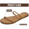 image:imageProject Cloud Summer Sandals for Women with Memory Foam Insole Transition  Memory Foam Insole Beach Flip Flops NonSlip Sole Lightweight Double Straps Summer Sandals for Women Everyday ComfortCamel