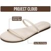 image:imageProject Cloud Summer Sandals for Women with Memory Foam Insole Transition  Memory Foam Insole Beach Flip Flops NonSlip Sole Lightweight Double Straps Summer Sandals for Women Everyday ComfortCream