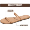 image:imageProject Cloud Summer Sandals for Women with Memory Foam Insole Transition  Memory Foam Insole Beach Flip Flops NonSlip Sole Lightweight Double Straps Summer Sandals for Women Everyday ComfortTan