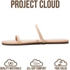 image:imageProject Cloud Summer Sandals for Women with Memory Foam Insole Transition  Memory Foam Insole Beach Flip Flops NonSlip Sole Lightweight Double Straps Summer Sandals for Women Everyday ComfortBeige Pu