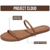 image:imageProject Cloud Summer Sandals for Women with Memory Foam Insole Transition  Memory Foam Insole Beach Flip Flops NonSlip Sole Lightweight Double Straps Summer Sandals for Women Everyday ComfortChocolate