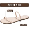 image:imageProject Cloud Summer Sandals for Women with Memory Foam Insole Transition  Memory Foam Insole Beach Flip Flops NonSlip Sole Lightweight Double Straps Summer Sandals for Women Everyday ComfortBeige Patent