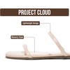 image:imageProject Cloud Summer Sandals for Women with Memory Foam Insole Transition  Memory Foam Insole Beach Flip Flops NonSlip Sole Lightweight Double Straps Summer Sandals for Women Everyday ComfortBeige Patent