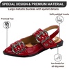 image:imageProject Cloud Wedge Sandals for Women Plush Insole Strappy Sandals 2026  Soft Plush Insole Lightweight Design NonSlip Durable Outsole Strappy Wedge Sandals for Women Everyday ComfortRed