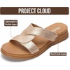 image:imageProject Cloud Wedge Sandals for Women Plush Insole Strappy Sandals 2026  Soft Plush Insole Lightweight Design NonSlip Durable Outsole Strappy Wedge Sandals for Women Everyday ComfortRosegold
