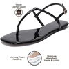 image:imageProject Cloud Wedge Sandals for Women Plush Insole Strappy Sandals 2026  Soft Plush Insole Lightweight Design NonSlip Durable Outsole Strappy Wedge Sandals for Women Everyday ComfortBlack Celebration