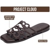 image:imageProject Cloud Womens Flat Sandals Non Slip Dressy Sandals for Women Lisa  Womens Dress Sandals Memory Foam Cushioning Comfortable Lightweight Casual Footwear Summer Vacation Travel Everyday OutdoorsChocolate