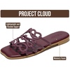 image:imageProject Cloud Womens Flat Sandals Non Slip Dressy Sandals for Women Lisa  Womens Dress Sandals Memory Foam Cushioning Comfortable Lightweight Casual Footwear Summer Vacation Travel Everyday OutdoorsMaroon